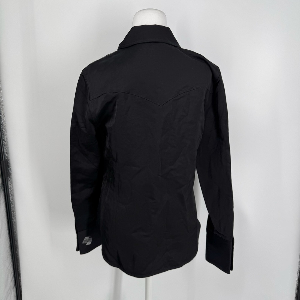 NWT Madewell Western Shirt in Linen Blend in black - Picture 10 of 13
